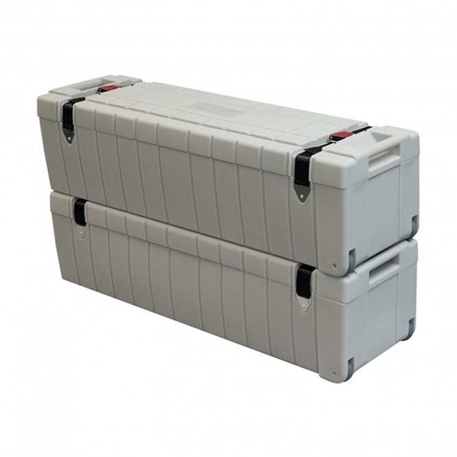 Rollkoffer für Mobile Leinwand, 123x38x34 cm (L/B/H), Farbe: grau 